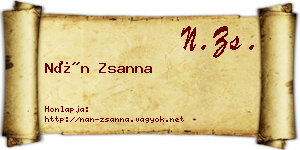 Nán Zsanna névjegykártya